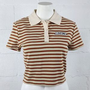 Monet Cream and Red Striped Shirt